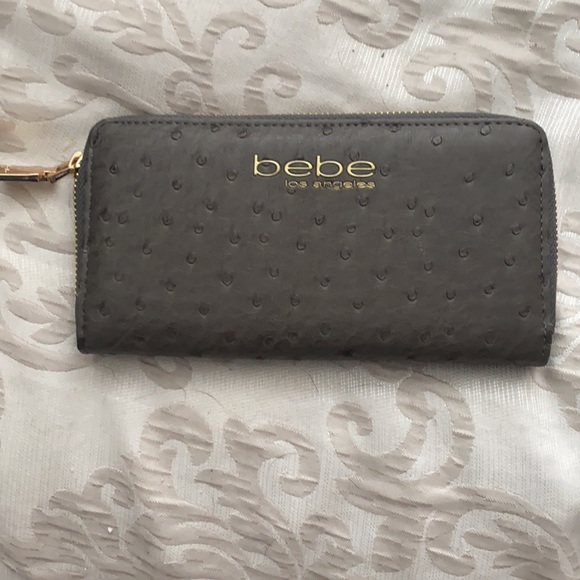 NWT Bebe wallet Gray ostrich - Picture 2 of 8